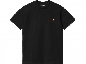 Carhartt wip ss american script t shirt black i02995689xx03 voorkant