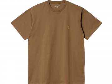 Carhartt wip ss chase t shirt hamilton brown i02639100yxx03 voorkant