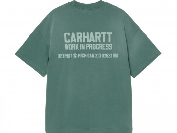 Carhartt wip ss distance t shirt dark fir i03544905a4j03 achterkant