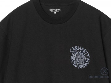 Carhartt wip ss spirals t shirt black i03626489xx03 zoom voorkant
