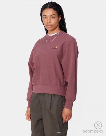 Carhartt wip w american script dusty fuchsia i03364905dxx03 fotoshoot 2