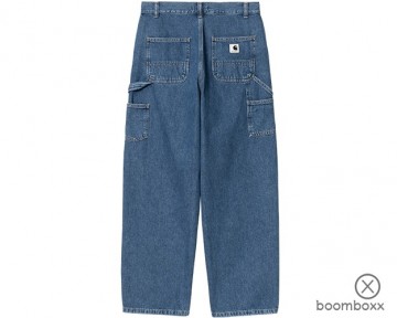 Carhartt wip w brandon double knee pant blue stone washwed i034229010603 backside