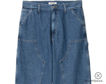 Carhartt wip w brandon double knee pant blue stone washwed i034229010603 zoom front
