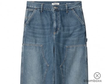 Carhartt wip w brandon double knee pant dark used wash i03422901l403 zoom front