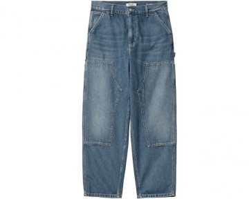 Carhartt wip w brandon double knee pant dark used wash i03422901l403