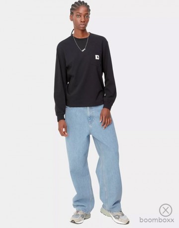 Carhartt wip w brandon single knee pant burst washed i03422501ur03 fotoshoot 4