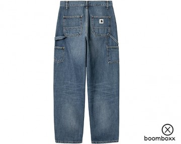 Carhartt wip w brandon single knee pant dark used wash i034225014l03 backside