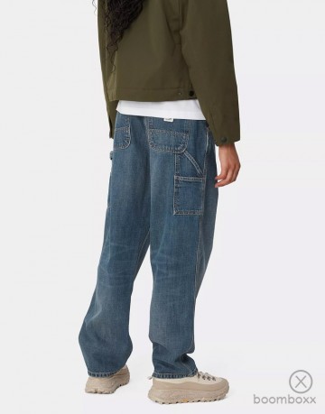 Carhartt wip w brandon single knee pant dark used wash i034225014l03 fotoshoot 2