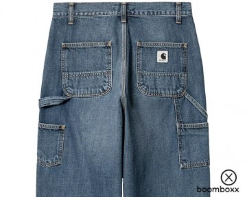 Carhartt wip w brandon single knee pant dark used wash i034225014l03 zoom backside