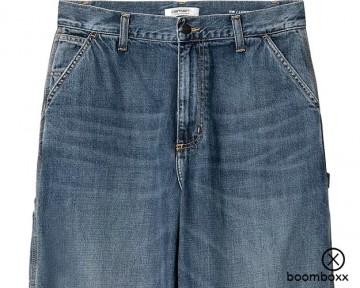 Carhartt wip w brandon single knee pant dark used wash i034225014l03 zoom front