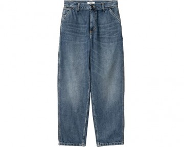 Carhartt wip w brandon single knee pant dark used wash i034225014l03