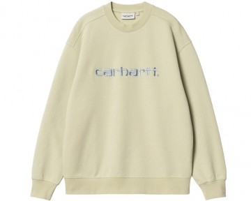 Carhartt wip w carhartt sweat beryl frosted blue i03364724sxx03