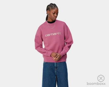 Carhartt wip w carhartt sweat magenta tonic i03364724rxx03 photoshoot