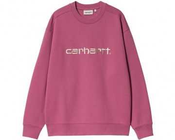 Carhartt wip w carhartt sweat magenta tonic i03364724rxx03