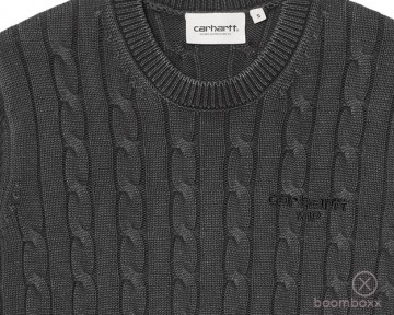 Carhartt wip w carter knit t shirt black i03518189gd03 zoom