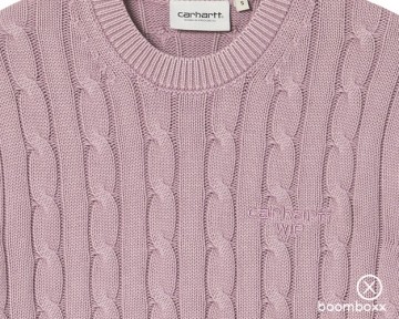 Carhartt wip w carter knit t shirt pink fog i0351812zvgd03 zoom