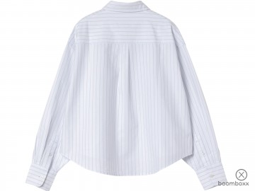 Carhartt wip w ls cassel shirt white stripe i03529935fxx03 achterkant