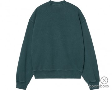 Carhartt wip w nelson sweat deep lagoon i0295370augd03 achterkant