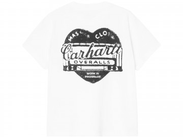Carhartt wip w ss garble t shirt white i03603102xx03 achterkant