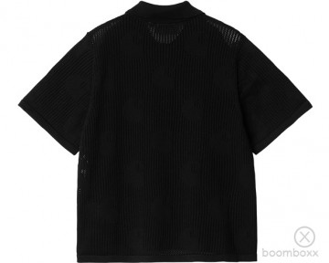 Carhartt wip w ss temple knit shirt black i03454189xx03 achterkant