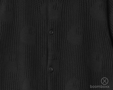 Carhartt wip w ss temple knit shirt black zoom stof