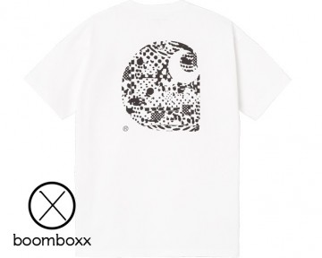 Carhartt wip w ss zipatone t shirt white black i03016800axx03 backprint