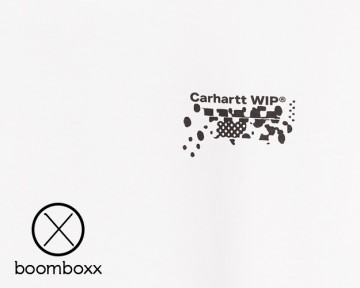 Carhartt wip w ss zipatone t shirt white black i03016800axx03 zoom front