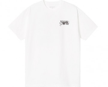 Carhartt wip w ss zipatone t shirt white black i03016800axx03