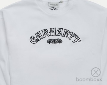 Carhartt wip w verse script sweat white black i03063500axx03 zoom