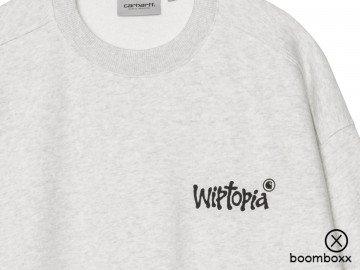 Carhartt wip wiptopia sweat ash heather i035644482xx03 voorkant zoom