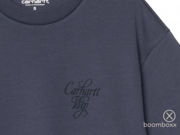 Carhartt wip women ss vestige t shirt blue i03638801xx03 voorkant zoom