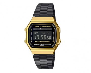 Casio edgy serie a168wegb 1bef black gold