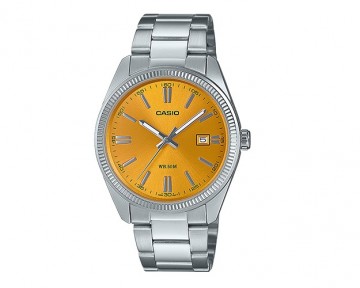 Casio timeless horloge mtp 1302pd 9avef silver yellow