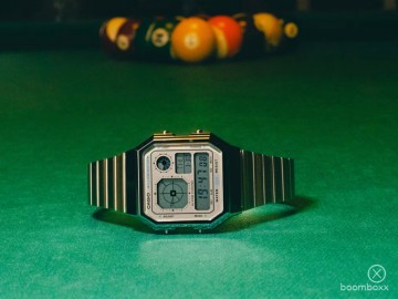 Casio vintage a130 series grey a130we 7a horloge fotoshoot