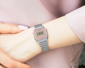 Casio vintage horloge la670wea 4a2ef silver pink fotoshoot