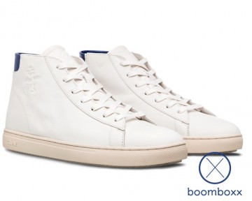 Clae bradley mid lucas beaufort white leather blue cl22abm01 pair