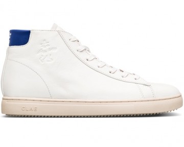 Clae bradley mid lucas beaufort white leather blue cl22abm01