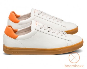 Clae bradley vegan off white tangerine gum cl23abr05 sneaker pair 2