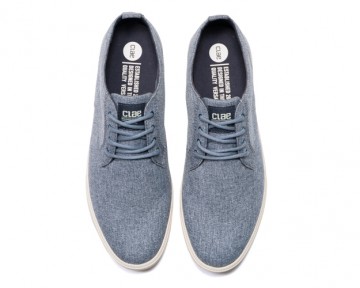 Clae ellington textile navy chambray cla01275 pair ontop
