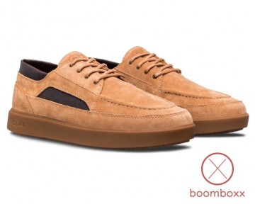 Clae monterey doe suede walrus brown cl22cmt03 sneaker pair