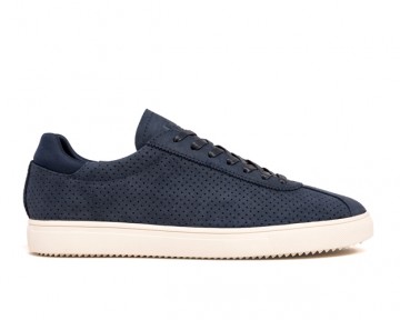 Clae noah deep navy waxed suede cla01309