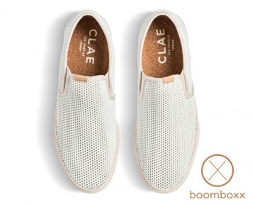 Clae porter knit white eggnog vegan cl22apk01 sneaker pair