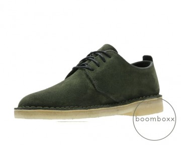 Clarks original desert london dark green 26138266 men side
