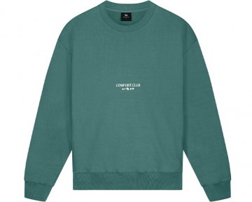 Comfort club clover crewneck teal cc 42003 503