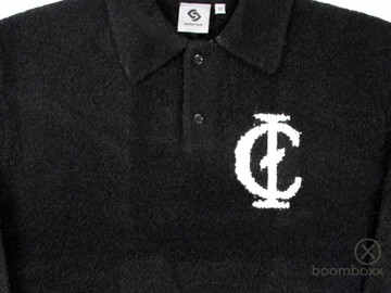 Comfort club gamma knit polo black cc 52028 000 zoom
