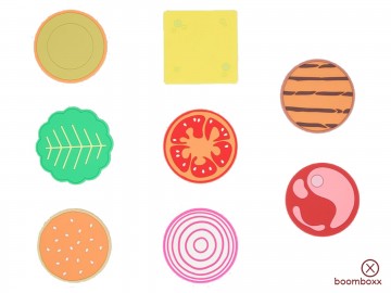 Edwin burger coaster set 8pcs i0359360800 compleet visueel