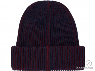 Edwin contrast beanie burgundy navy i0357343fd0006 achterkant