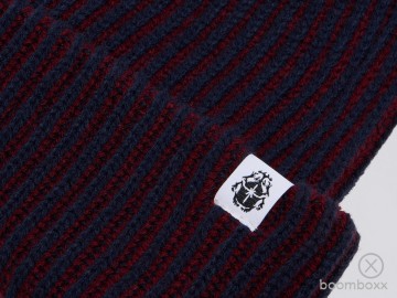 Edwin contrast beanie burgundy navy i0357343fd0006 zoom