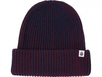 Edwin contrast beanie burgundy navy i0357343fd0006