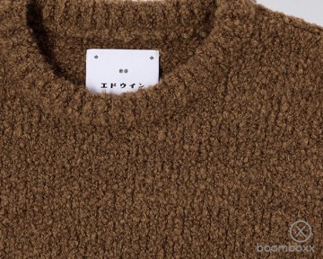 Edwin dun textured sweater taupe i0341343cf5703 zoom stof 4